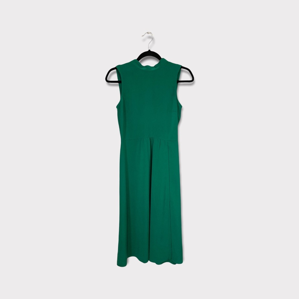 ASOS [Warehouse] Satin Green Midi Dress Size 6 - Picture 3 of 10
